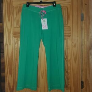 NWT Lilly Pulitzer Milla Capri Cropped Pants PB Green Medium